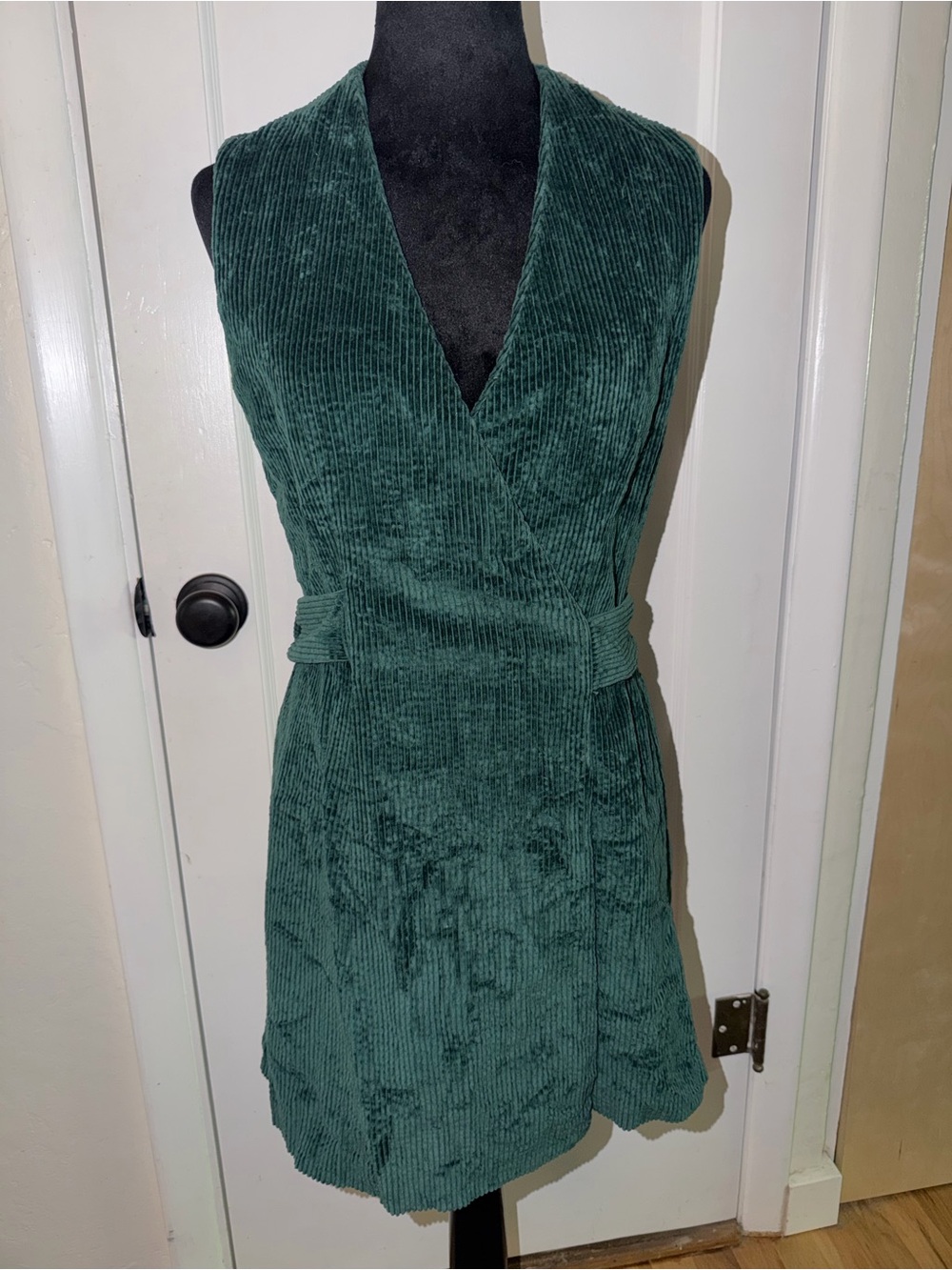 Vintage 90s The Limited "Limited Chinos" Corduroy Wrap Jumper Dress